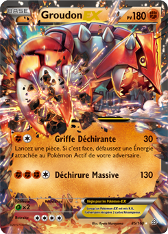 Carte Pokémon Groudon EX 85/160 de la série Primo Choc en vente au meilleur prix