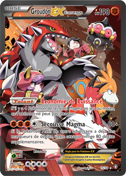 Carte Pokémon Pokémon EX Groudon EX de la Team Magma 15/34 de la série Double Danger