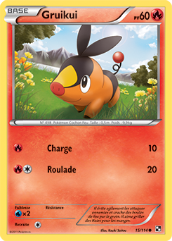 Carte Pokémon Commune Gruikui 15/114 de la série Noir & Blanc