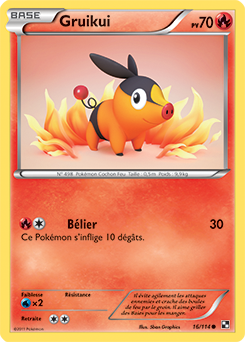 Carte Pokémon Commune Gruikui 16/114 de la série Noir & Blanc