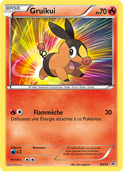 Carte Pokémon Promo Gruikui BW02 de la série Promos Noir & Blanc