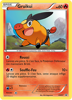Carte Pokémon Promo Gruikui BW07 de la série Promos Noir & Blanc
