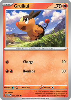 Carte Pokémon Communes Gruikui 11/86 de la série Flamme Blanche