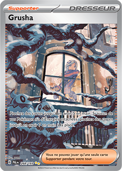 Carte Pokémon Illustration spéciale rare Grusha 268/193 de la série Évolutions à Paldea