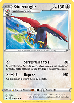 Carte Pokémon Gueriaigle 137/203 de la série Évolution Céleste en vente au meilleur prix