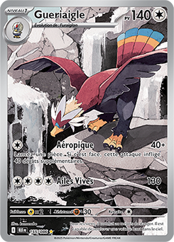 Carte Pokémon Illustration rare Gueriaigle 155/86 de la série Foudre Noire