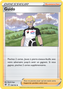 Carte Pokémon Guido 158/192 de la série Clash des Rebelles en vente au meilleur prix