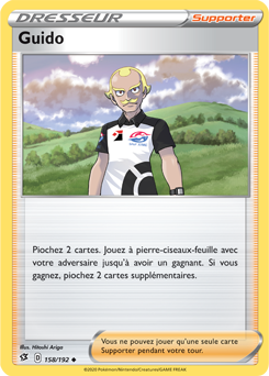 Carte Pokémon Peu commune Guido 158/192 de la série Clash des Rebelles