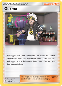 Carte Pokémon Guzma 115/147 de la série Ombres Ardentes en vente au meilleur prix