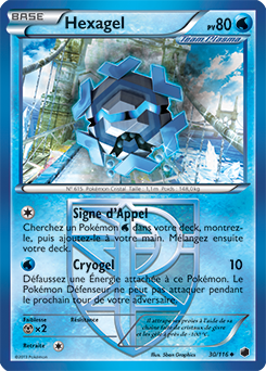 Carte Pokémon H EXagel 30/116 de la série Glaciation Plasma en vente au meilleur prix