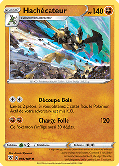 Carte Pokémon Hachécateur 086/189 de la série Astres Radieux en vente au meilleur prix
