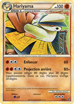 Carte Pokémon Rare Hariyama 14/90 de la série Indomptable