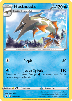 Carte Pokémon Hastacuda 53/192 de la série Clash des Rebelles en vente au meilleur prix