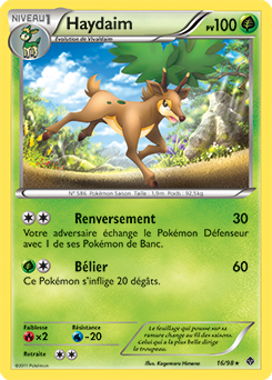 Carte Pokémon Rare Haydaim 16/98 de la série Pouvoirs Émergents