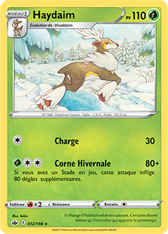 Carte Pokémon Haydaim 12/198 de la série Règne de Glace en vente au meilleur prix