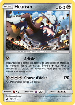 Carte Pokémon Holographique Rare Heatran 98/168 de la série Tempête Céleste