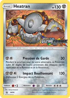 Carte Pokémon Promo Heatran SM96 de la série Promos Soleil et Lune