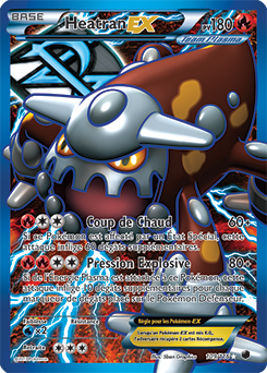 Carte Pokémon Pokémon Full Art Heatran EX 109/116 de la série Glaciation Plasma
