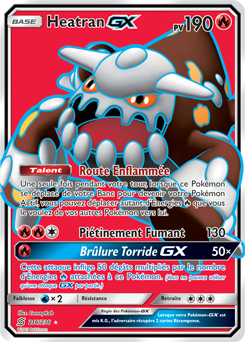Carte Pokémon Pokémon Full Art Heatran GX 216/236 de la série Harmonie des Esprits
