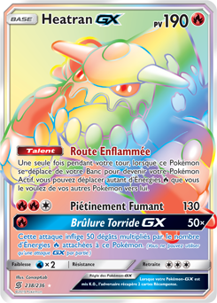 Carte Pokémon Heatran GX 238/236 de la série Harmonie des Esprits en vente au meilleur prix