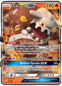 Carte Pokémon Pokémon GX Heatran GX 25/236 de la série Harmonie des Esprits