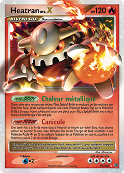Carte Pokémon Niv. X Heatran NIV.X 97/100 de la série Tempête