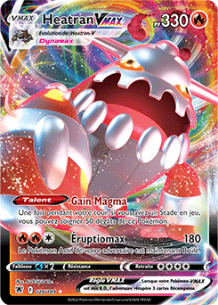 Carte Pokémon Ultra rare VMAX Heatran VMAX 026/189 de la série Astres Radieux