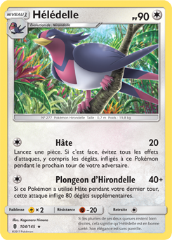 Carte Pokémon Rare Hélédelle 104/145 de la série Gardiens Ascendants