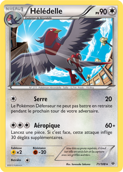 Carte Pokémon Hélédelle 71/108 de la série Ciel Rugissant en vente au meilleur prix