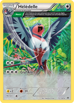 Carte Pokémon Hélédelle 72/108 de la série Ciel Rugissant en vente au meilleur prix