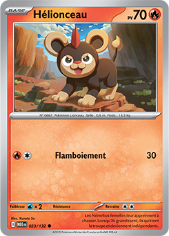 Carte Pokémon Communes Hélionceau 23/132 de la série Méga-Évolution