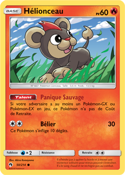 Carte Pokémon Commune Hélionceau 50/214 de la série Tonnerre Perdu