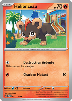 Carte Pokémon Hélionceau 031/193 de la série Évolutions à Paldea en vente au meilleur prix