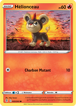 Carte Pokémon Communes Hélionceau 22/203 de la série Évolution Céleste