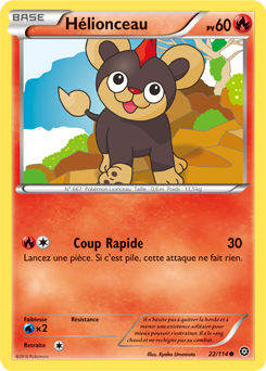 Carte Pokémon Hélionceau 22/114 de la série Offensive Vapeur en vente au meilleur prix