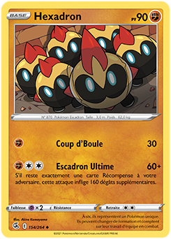 Carte Pokémon Hexadron 154/264 de la série Poing de Fusion en vente au meilleur prix