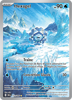 Carte Pokémon Illustration rare Hexagel 111/86 de la série Foudre Noire