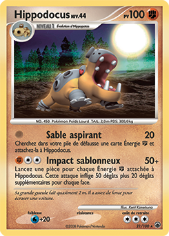 Carte Pokémon Hippodocus 21/100 de la série Aube Majestueuse en vente au meilleur prix
