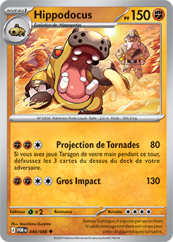 Carte Pokémon Hippodocus 40/88 de la série Équilibre Parfait en vente au meilleur prix