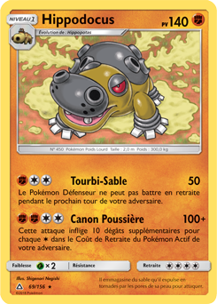 Carte Pokémon Rare Hippodocus 69/156 de la série Ultra Prisme