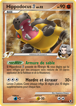 Carte Pokémon Peu commune Hippodocus Conseil 4 42/111 de la série Rivaux Émergents