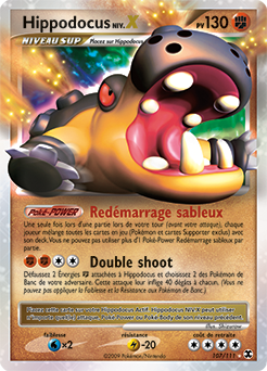 Carte Pokémon Hippodocus NIV.X 107/111 de la série Rivaux Émergents en vente au meilleur prix