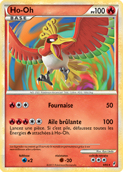 Carte Pokémon Holographique Rare Ho-Oh 9/95 de la série Appel des Légendes