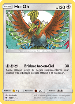 Carte Pokémon Ho-Oh 160/214 de la série Tonnerre Perdu en vente au meilleur prix