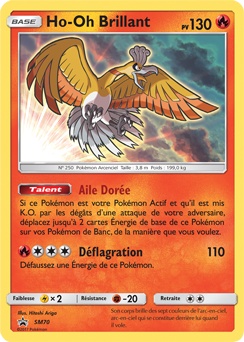 Carte Pokémon Ho-Oh Brillant SM70 de la série Promos Soleil et Lune en vente au meilleur prix