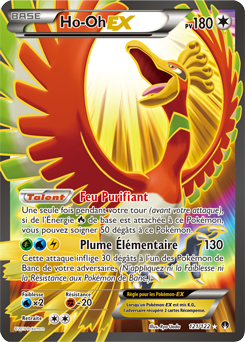 Carte Pokémon Pokémon Full Art Ho-Oh EX 121/122 de la série Rupture Turbo