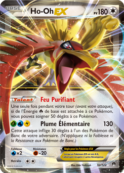 Carte Pokémon Pokémon EX Ho-Oh EX 92/122 de la série Rupture Turbo
