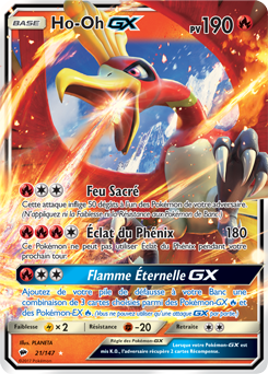 Carte Pokémon Pokémon GX Ho-Oh GX 21/147 de la série Ombres Ardentes