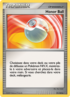 Carte Pokémon Peu commune Honor Ball 91/100 de la série Tempête