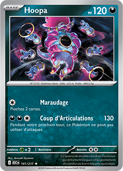 Carte Pokémon Hoopa 141/217 de la série Héros Transcendants en vente au meilleur prix